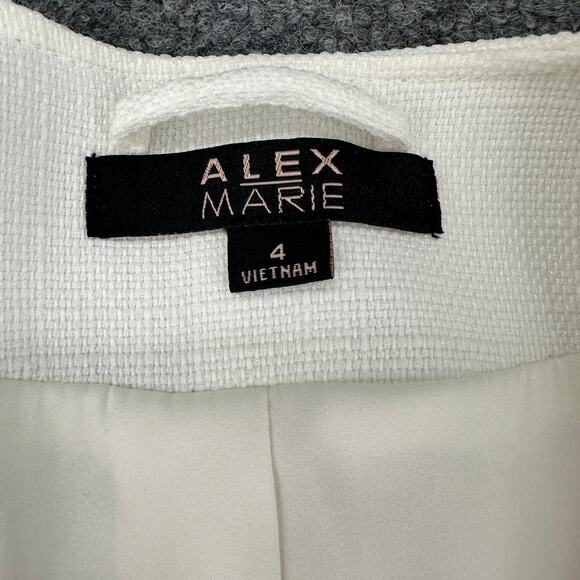 Alex Marie long white blazer oversized light jacket professional career chic 4 - Picture 6 of 7